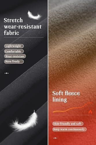 Pursky Women's Softshell Jacket Lightweight Fleece Lined Rai...