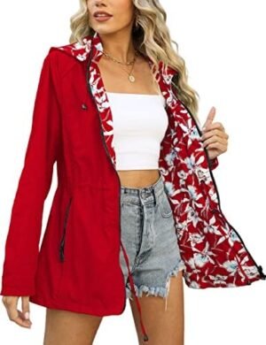 Bellivera Women Reversible Lightweight Jacket Casual Windbre... Bellivera Women Reversible Lightweight Jacket Casual Windbre...