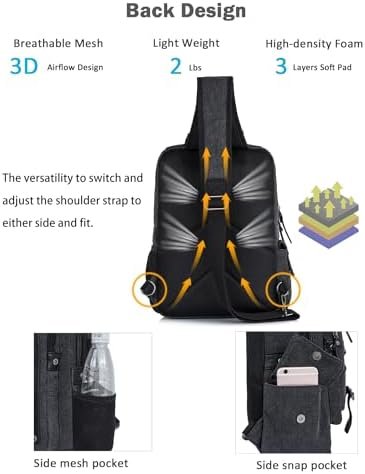 Schkleier Messenger Bag for Men Canvas Sling Bag Crossbody B...