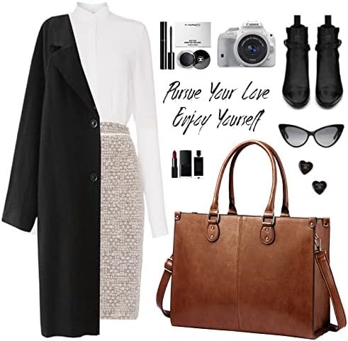 LOVEVOOK Laptop Bag for Women, 15.6 inch Laptop Tote Bag Vin...