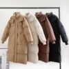Long Puffer Jacket for Women,2024 Thickened Winter Coat Hood...