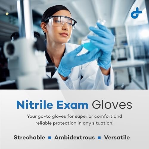 Dealmed Nitrile Exam Gloves - Powder-Free, Latex-Free, Dispo...