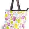 Tote Bag for Women with Zipper and Pockets,Polyester Tote Ba...