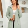 Women's Rain Jacket Long Lightweight Hooded Windbreaker Rain...