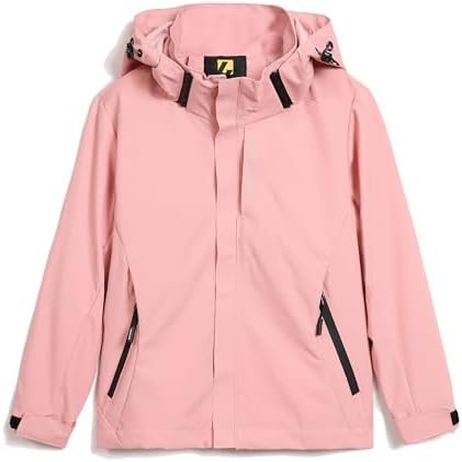 Boys Girls Lightweight Raincoat Waterproof Hooded Rain Jacke...