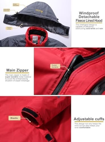 Men's Winter Coats,Fleece-Lined,With Fleece Balaclava,Waterp...