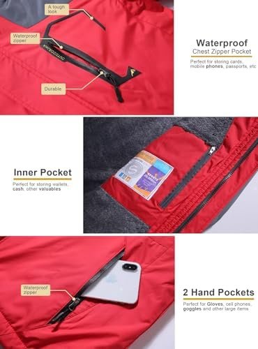 Men's Winter Coats,Fleece-Lined,With Fleece Balaclava,Waterp...