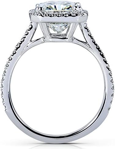Kobelli Radiant-cut Moissanite Bridal Set 3 3/8 CTW 14k Whit...