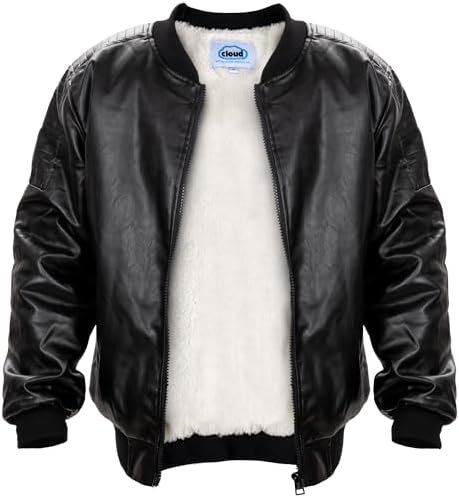 Boys Leather Jackets, Faux Fur Motorcycle PU Toddlers 4-14