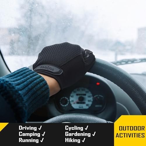 COOLJOB Touchscreen Mechanic Men’s Work Gloves with Grip, Sl...
