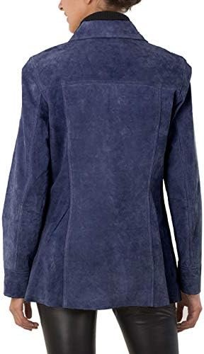 BGSD Women Anna Suede Leather Car Coat (Also available in Pl...