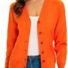 Women's V Neck Button Down Long Sleeve Cardigan Sweater