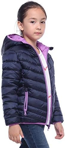 Rokka&Rolla Girls' Reversible Lightweight Puffer Jacket Hood...
