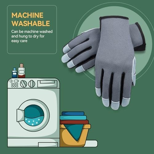 OZERO Deerskin Women Garden Gloves: Touch Screen | Breathabl...