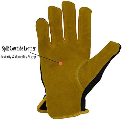 HANDLANDY Breathable Gardening Gloves & Work Gloves for Men ...