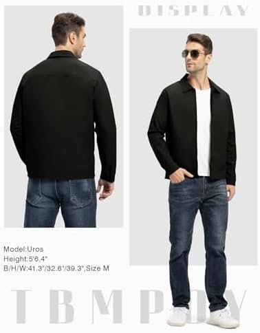 TBMPOY Men's Lightweight Jackets Casual Windbreaker Stylish ...