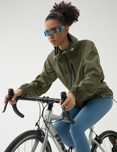 LOMON Lightweight Active Rain Jacket Hooded Water Resistant ...