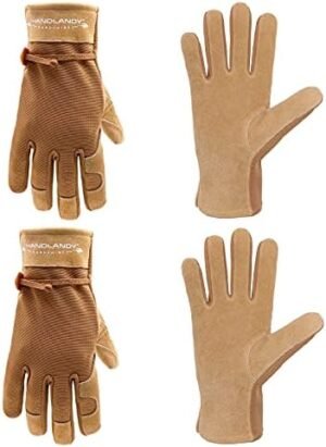 HLDD HANDLANDY Work Gloves for Women and Ladies, Leather Gar... HLDD HANDLANDY Work Gloves for Women and Ladies, Leather Gar...