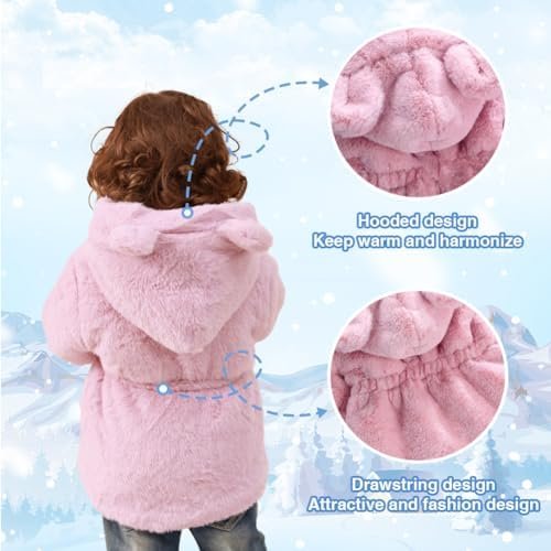 Kids Girls Winter Warm Coats Jacket Clothes Outwear Overcoat...