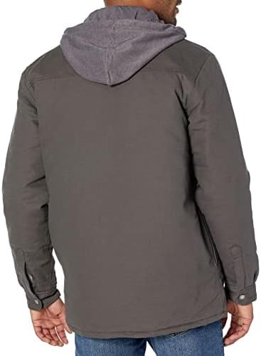 Dickies Men's Fleece Hooded Duck Shirt Jacket with DWR