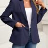 ELLEVEN Women's Blazer Business Casual Lightweight Suit - Lo...