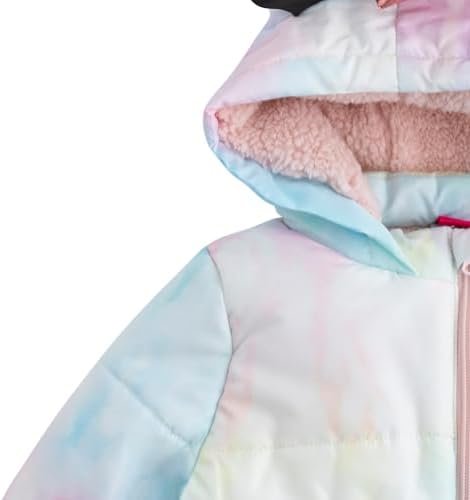 Disney Minnie Mouse Girls Puffer Jacket with Ears and Bow fo...