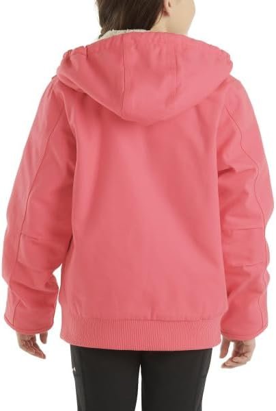 Carhartt Girls' Zip Front Canvas Insulated Hooded Active Jac