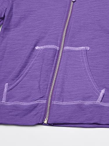 Hanes Girls' Slub Jersey Full Zip Jacket