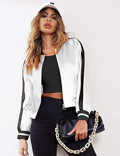 Zeagoo Women's Bomber Jacket Lightweight Zip Up Jacket Casua...