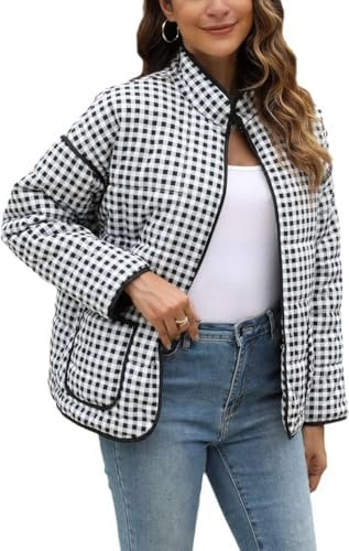 Womens Cropped Floral Puffer Jacket Lightweight Open Front L...