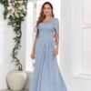 TORYEMY Cape Sleeve Mother of The Bride Dresses Mermaid Long...