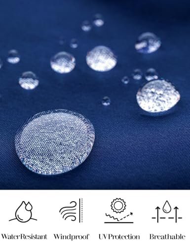 ZOMVA 2025 Plus Size 1X-4X Rain Jacket Coat Long Lightweight...