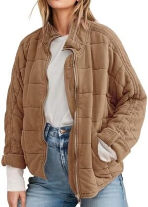ETCYY Women's Causal Lightweight Quilted Jackets Long Sleeve... ETCYY Women's Causal Lightweight Quilted Jackets Long Sleeve...