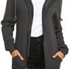 Locryz Women's Casual Pockets Zip Up Hoodies Fleece Tunic Sw...