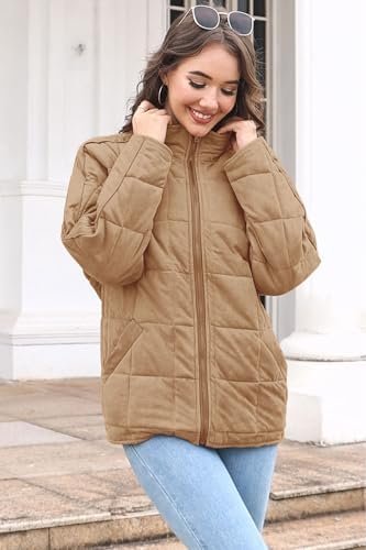 ETCYY Women's Causal Lightweight Quilted Jackets Long Sleeve...
