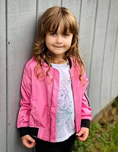 Arshiner Girls Bomber Jacket Casual Coat Zip Up Outerwear wi...