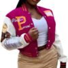 NIFTRIRY Varsity Jacket Women Patch Casual Jacket Cropped Ja...