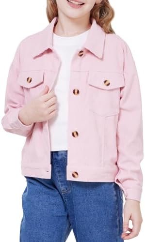 WULFUL Girl's Fashion Button Down Corduroy Jackets Casual Fa... WULFUL Girl's Fashion Button Down Corduroy Jackets Casual Fa...