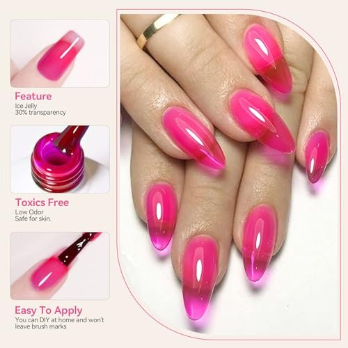 Born Pretty Jelly Gel Nail Polish Spring Summer Ice Jelly Ne...