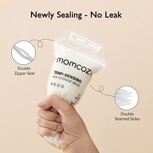 Momcozy Breastmilk Storing Bags, Temp-Sensing Discoloration ...