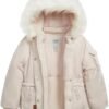 LONDON FOG Girls' Heavyweight Utility Parka with Cozy Trim H...