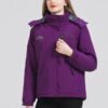 ELLSWOS Womens Winter Coats Waterproof Ski Jacket Warm Snow ...