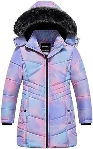 Pursky Girls' Warm Winter Coat Long Parka Fleece Lined Water... Pursky Girls' Warm Winter Coat Long Parka Fleece Lined Water...