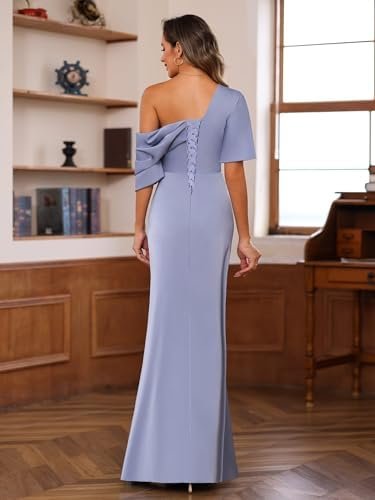 BITALY One Shoulder Satin Mother of The Bride Dress for Wedd...