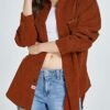 SSLR-Womens-Corduroy-Shacket-Jacket-Oversized Button Down Sh...