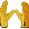 Leather Working Gloves Work Gardening Gloves Thorn Proof Gar...