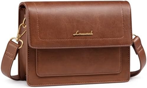 LOVEVOOK Crossbody Bags for Women,Vintage Leather Cross Body...