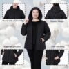 Plus Size Women's Packable Puffer Jacket 1X-5X Water-Resista...