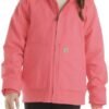 Carhartt Girls' Zip Front Canvas Insulated Hooded Active Jac