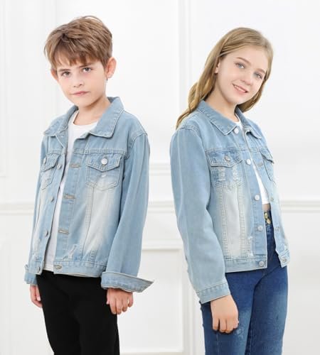 Cromoncent Classic Denim Jacket for Boys Girls